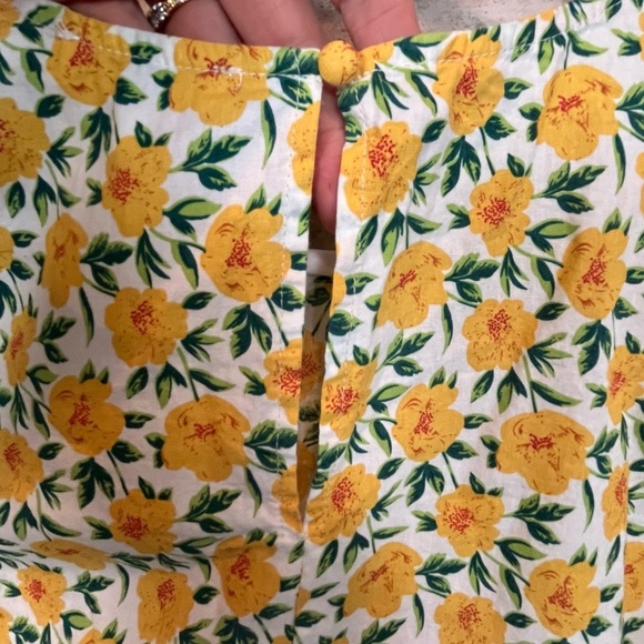 TCEC Floral Print Puff Shoulder Blouse Sz L Summer Cottagecore Vacation Boho - Picture 14 of 16